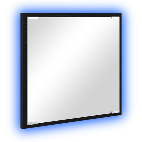vidaXL Miroir de salle de bain LED Chêne Noir 40x8.5x37 cm