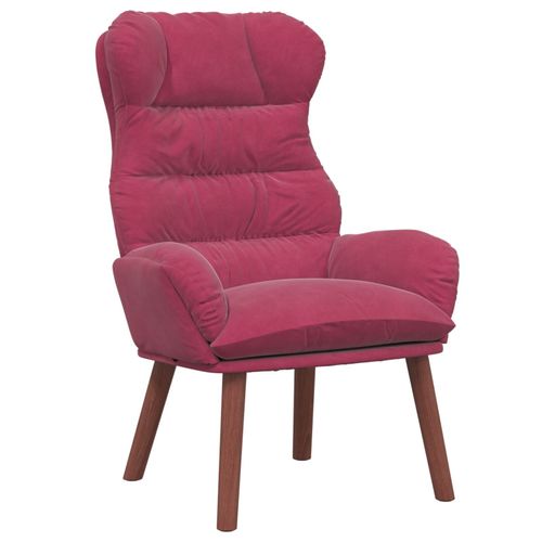 Vidaxl Chaise Relaxante En Velours Rouge Vin