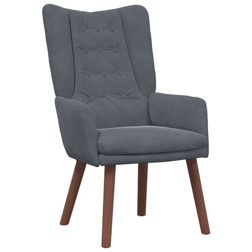 Vidaxl Fauteuil Relaxant Velours Gris Foncé