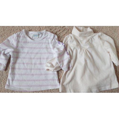 Lot De 2 T.Shirt Bébé Fille Taille 3 Mois