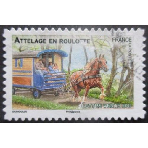 France Autoadhésif N°820 Cheval Oblitéré