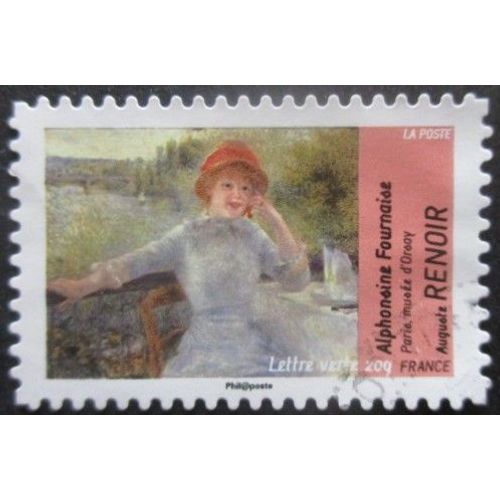 France Autoadhésif N°830 Tableau De Renoir Oblitéré