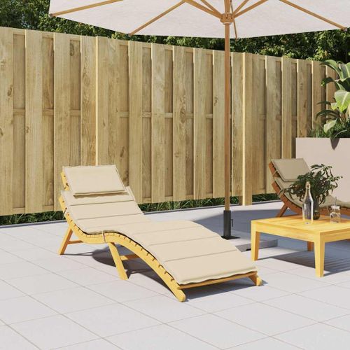 Vidaxl Coussin De Chaise Longue Beige 186x58x4 Cm Tissu Oxford