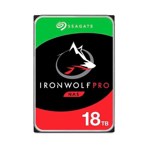 Seagate IronWolf Pro ST18000NE000 - Disque dur - 18 To - interne - 3.5" - SATA 6Gb/s - 7200 tours/min - mémoire tampon : 256 Mo - avec 3 ans de Seagate Rescue Data Recovery