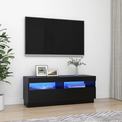 Vidaxl Meuble Tv Avec Lumières Led Noir 100x35x40 Cm