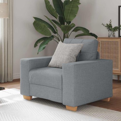 Vidaxl Fauteuil Gris Clair 60 Cm Tissu