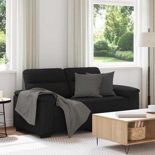 Vidaxl Canapé À 2 Places Noir 120 Cm Tissu
