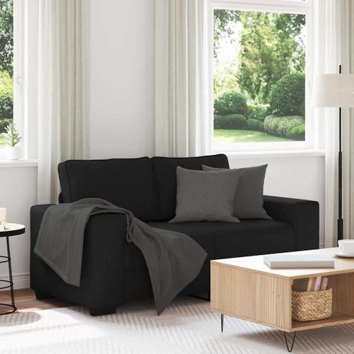 Vidaxl Canapé À 2 Places Noir 120 Cm Tissu