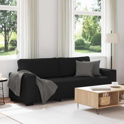 Vidaxl Canapé À 3 Places Noir 180 Cm Tissu