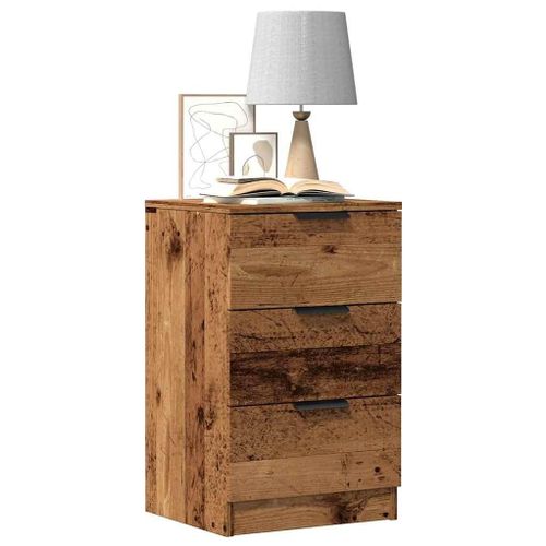 Vidaxl Table De Chevet Vieux Bois 40x36x65 Cm Bois D'ingénierie