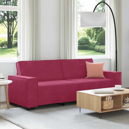 Vidaxl Canapé À 3 Places Rouge Bordeaux 180 Cm Velours