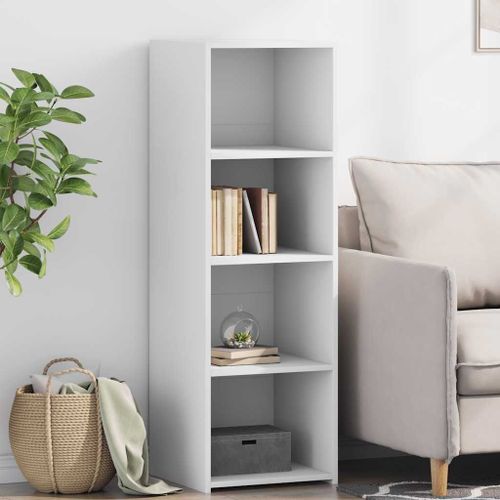 Vidaxl Buffet Blanc 40x41x124 Cm Bois D'ingénierie