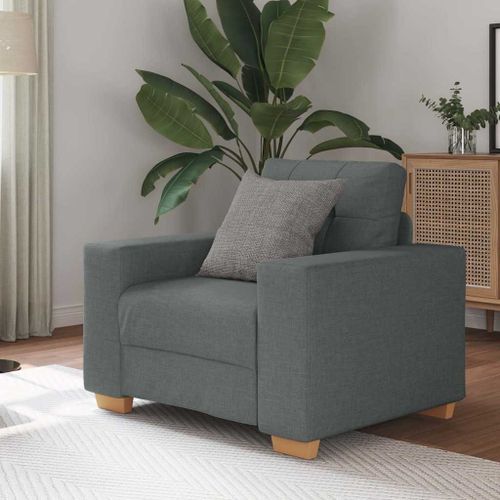Vidaxl Fauteuil Gris Foncé 60 Cm Tissu