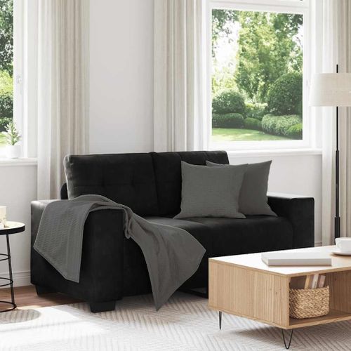 Vidaxl Canapé Causeuse Noir 120 Cm Velours