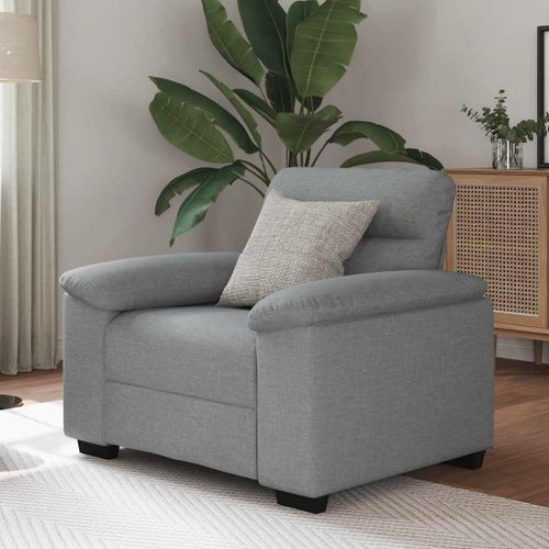 Vidaxl Fauteuil Gris Clair 60 Cm Tissu