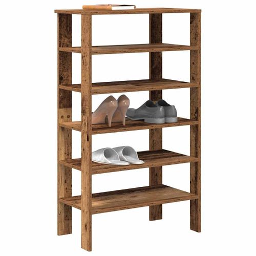 Vidaxl Étagère À Chaussures Vieux Bois 61x32x105 Cm Bois D'ingénierie