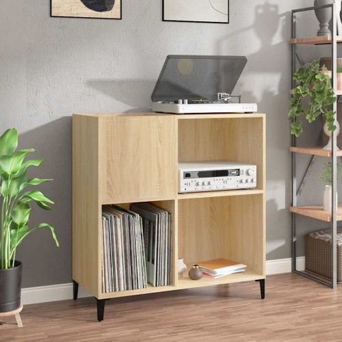 Vidaxl Armoire À Disques Chêne Sonoma 84,5x38x89 Cm Bois D'ingénierie