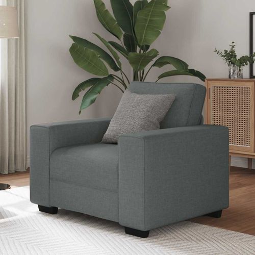 Vidaxl Fauteuil Gris Foncé 60 Cm Tissu
