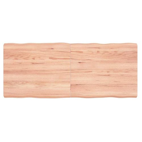 Vidaxl Dessus De Table Bois Massif Traité Bordure Assortie