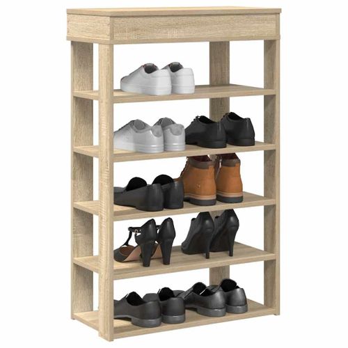 Vidaxl Étagère À Chaussures Chêne Sonoma 60x30x98 Cm Bois D'ingénierie