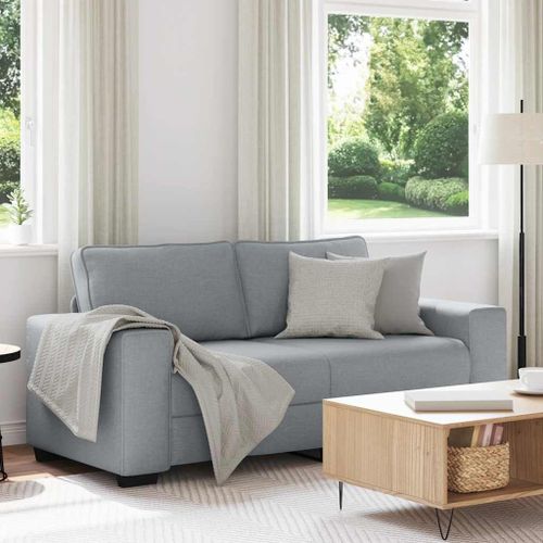Vidaxl Canapé À 2 Places Gris Clair 140 Cm Tissu