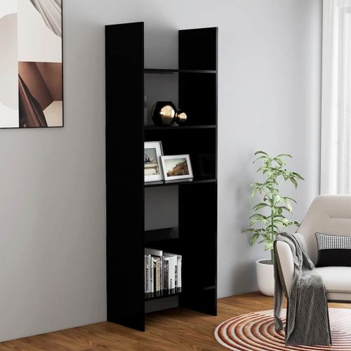 Vidaxl Bibliothèque Noir 60x35x180 Cm Bois D¿Ingénierie