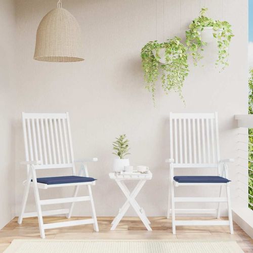 Vidaxl Coussins De Palette Lot De 2 Bleu Marine 50x50x4 Cm