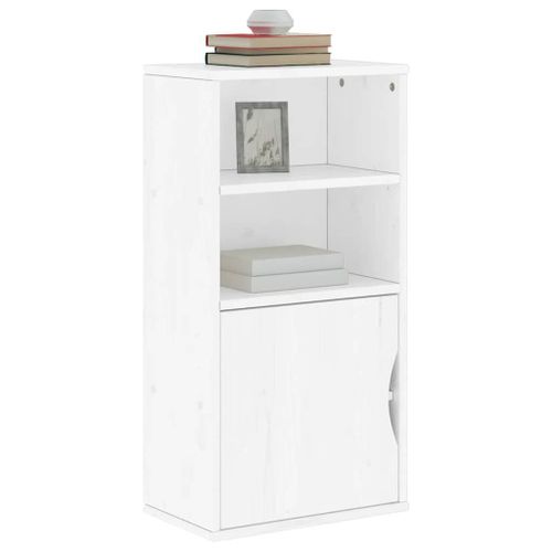 Vidaxl Armoire Latérale Odda Blanc 40x24x79 Cm Bois Massif Pin