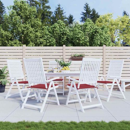 Vidaxl Coussins De Chaise De Jardin Lot De 6 Rouge Bordeaux 40x40x4 Cm