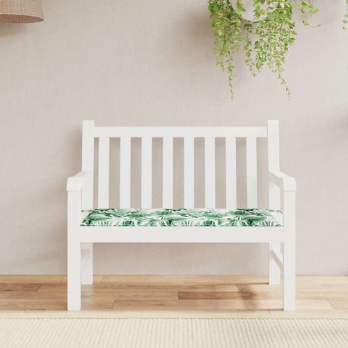 Vidaxl Coussin De Banc De Jardin Motif De Feuilles 120x50x4 Cm