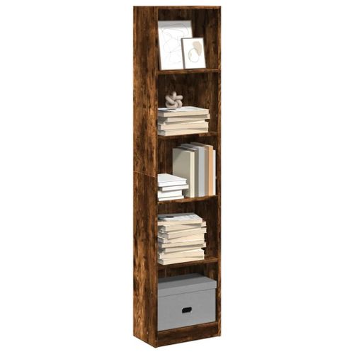 Vidaxl Bibliothèque Chêne Fumé 40x24x176 Cm Bois D'ingénierie