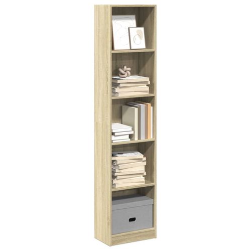Vidaxl Bibliothèque Chêne Sonoma 40x24x176 Cm Bois D'ingénierie