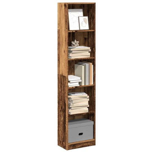 Vidaxl Bibliothèque Vieux Bois 40x24x176 Cm Bois D'ingénierie