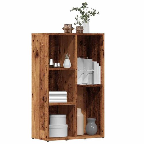 Vidaxl Bibliothèque Vieux Bois 50x25x80 Cm Bois D'ingénierie