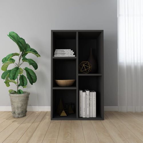 Vidaxl Bibliothèque/Buffet Noir 50x25x80 Cm Aggloméré