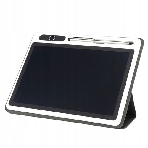Tablette Lcd Avec Étui En Simili Cuir Noir