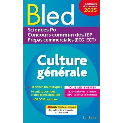 Culture Générale - Sciences Po, Concours Commun Des Iep, Prépas Commerciales (Ecg, Ect)