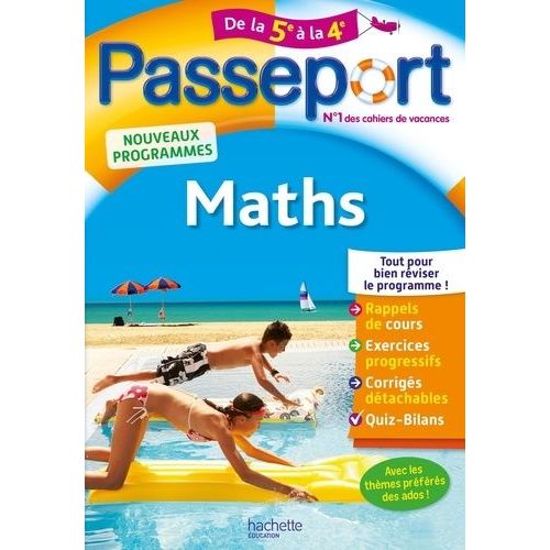 Passeport Maths De La 5e À La 4e - Cahier De Vacances 2019