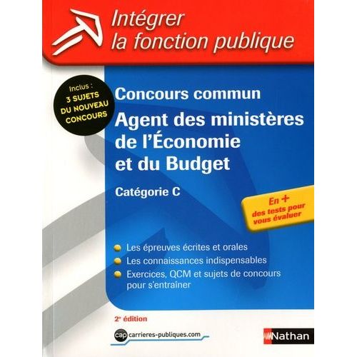 Concours Commun Agent Des Ministères De L'economie Et Du Budget - Catégorie C