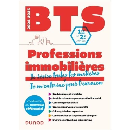 Tout Le Bts Professions Immobilières 1re Et 2e Années