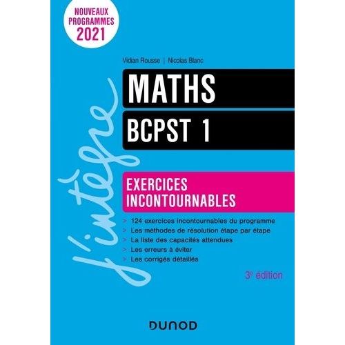 Maths Bcpst 1 - Exercices Incontournables