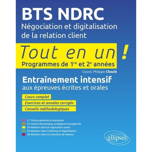 Bts Ndrc Négociation Et Digitalisation De La Relation Client - Entraînement Intensif Aux Épreuves Écrites Et Orales