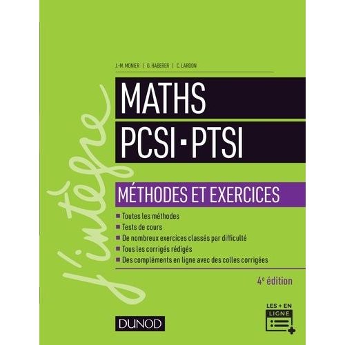 Maths Pcsi-Ptsi - Méthodes Et Exercices