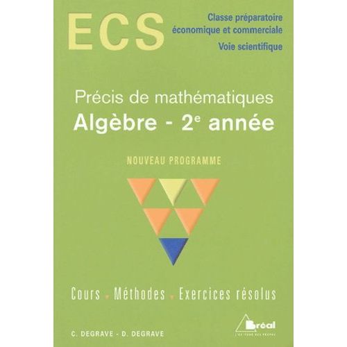 Algèbre 2e Année Ecs