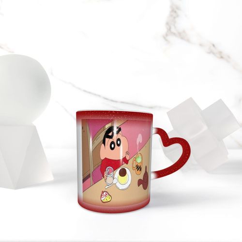 Cute Crayon Shin-Chan - Boys Girls Personalized Mug Chinese Style Ceramic Tea Cups Color Change,330ml,Tea Ceremony Cup Home Drinking Large Capacity