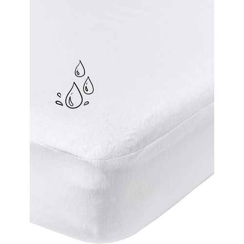 Home Molton Pu Drap Imperméable Pour 1 Personne (Drap 100% Coton, Matériau De Haute Qualité, Ajustement Parfait Grâce Au Cordon Élastique, Taille : 90 X 210/220 Cm), Blanc