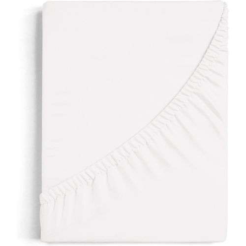 Drap De Lit Ajustable 100% Coton A8 Pour Lit Simple De 120x190 À 120x200 Cm (Autres Dimensions Disponibles), Couleur Blanc