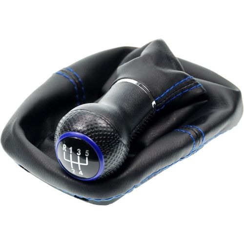 A254-5 Soufflet Levier De Vitesse Pommeau De Vitesse 12mm Compatible Avec Vw Golf 4 Iv Boite 5 Plug & Play Pièce De Rechange Pour 1j071113 Noir Bleu