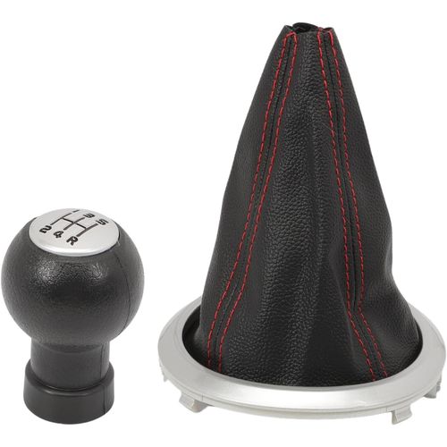 Kit De 5 Vitesses Pommeau De Levier Manuel Et Casque En Simili Cuir Avec Pour S-U-K Swift 2005-2010, Sx4 2007-2013, Alto 2009-2014 - Levier De Vitesses En Forme D