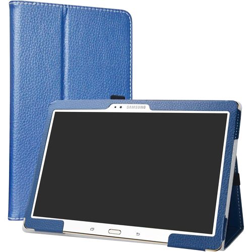 Samsung Galaxy Tab S 10.5 Coque, Slim Fit Cuir Pu Étui Housse Fin Et Pliable Pour Samsung Galaxy Tab S 10.5 Sm-T800 Sm-T801 Sm-T805 Tablette - Bleu[Coq5194025]